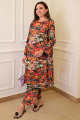 2 Pcs Unstitched Ladies Suit 121
